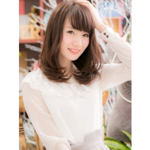 ダークカラーで♪大人お嬢様セミディb