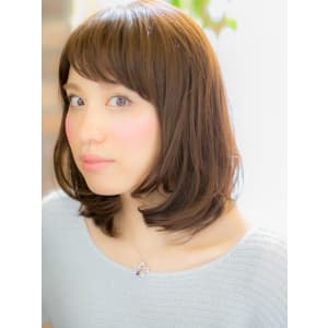 【ボブスタイル】清楚な≪フェミニンミディ≫