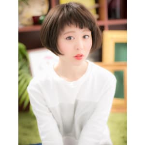 【黒髪・暗髪style】゛短めバング゛で、脱！☆定番ボブ