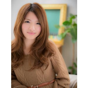 デジパーで創る、大き目カールの小顔ロングa
