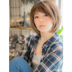 前髪がアクセント♪大人ボブａ