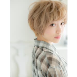【横顔スタイル】≪ハイトーンｘ無造作感≫技ありショート