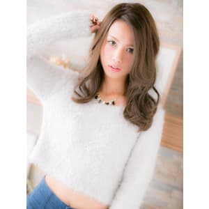 暗カラー&ベージュアッシュ&でセクシーロング