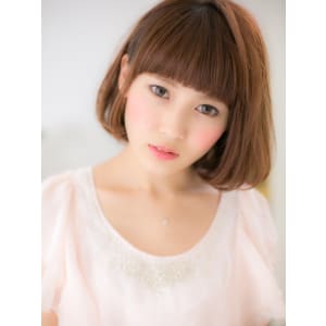厚めバングがCUTE☆ふんわり☆ワンカールボブ