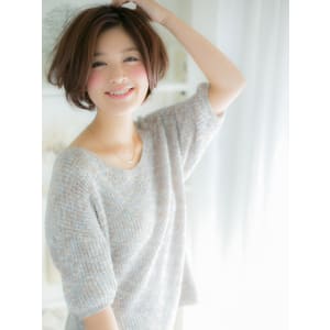 【ボブスタイル】【大人スウィート】‥なハンサムミディ