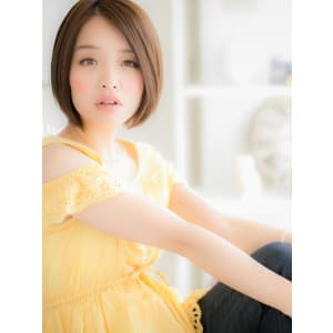 【ボブスタイル】ツヤがポイント☆ナチュラルストレート