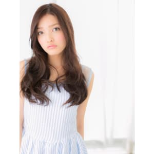 ニュアンス艶カールで大人の透明感ロングb