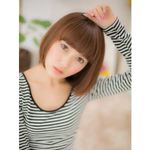 まっすぐバングで可愛い☆サラサラ小顔ボブa