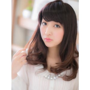 ロングでも重くならないちょっぴりグラデa
