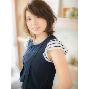 ワンカールストレート☆で…リラックスボブｂ