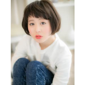 ゛短めバング゛で、脱！☆定番ボブb
