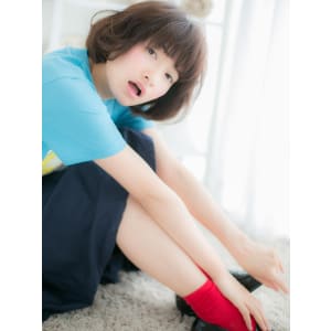 ラウンドバング♪でガーリーボブb