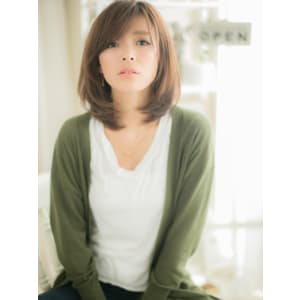 透け感カラーで大人ミディb