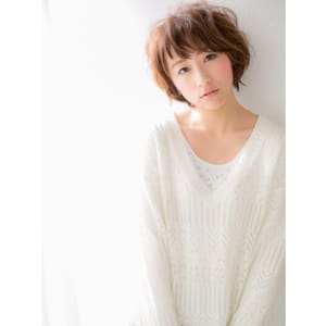 遊びバングが可愛い☆カジュアルショートb