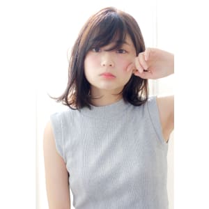伸ばしかけでも可愛いシースルーバングボブ【N-397】