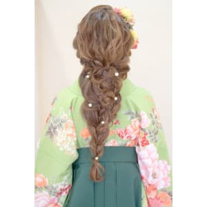 卒業式袴♪編み込みダウン