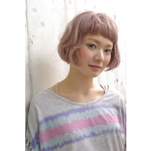 ☆ミルクティーカラー☆やわらかショートバングボブ☆