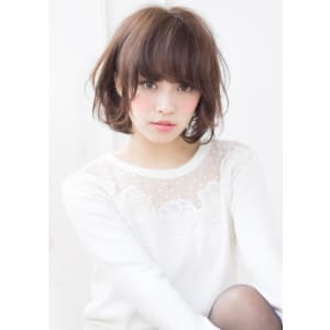 ゆるふわ可愛いフェミニンボブ　　Tー１２６