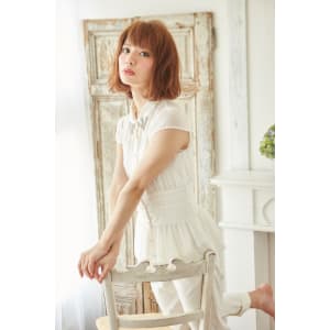 ニュアンスパーマ抜け感ナチュラルセミディ鎖骨ラウンドボブ