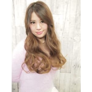 ゆるふわロングウェーブの愛され3Dグラデーション！