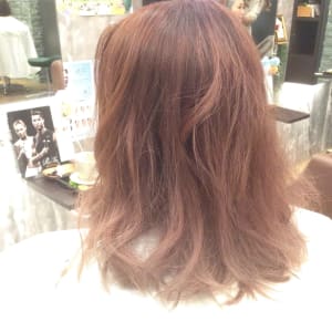 ピンクプラチナグラデーションカラーwithホイルヤージュ☆