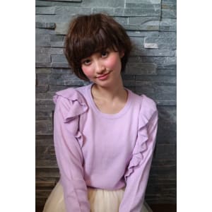 大人かわいい♪ナチュラルカール小顔ゆるふわショート