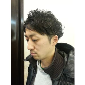 ツーブロックインテリパーマ