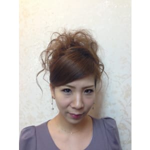 結婚式、二次会にアップヘア☆ルーズな甘辛ほつれセット