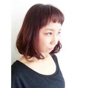 秋冬☆艶めくマッシュバングのバイオレットボブ