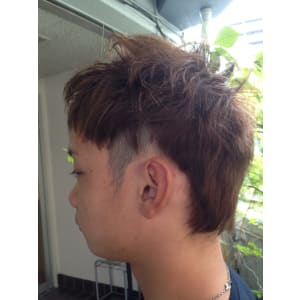 無造作ルーズなニュアンスパーマ★ツーブロックスタイル