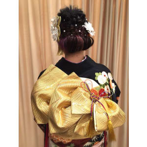 結婚式や二次会にオススメ！和装華やかアップスタイル