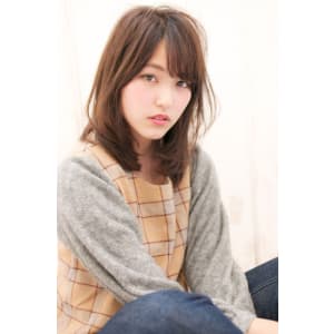 デジタルパーマで抜け感のあるミディ【H-215】