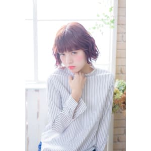 ワインレッド系☆ジューシーウエットボブ