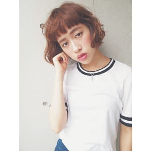 ON眉バング外国人風ボブ
