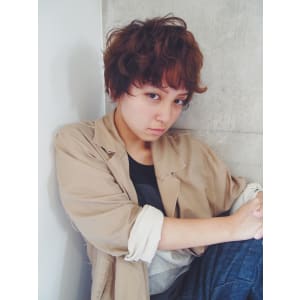 外国人風パーマショート