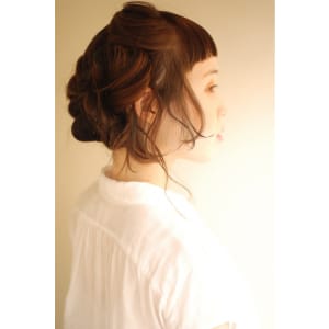 ☆編み込みアップスタイルをおしゃれリラックスに☆【coii】