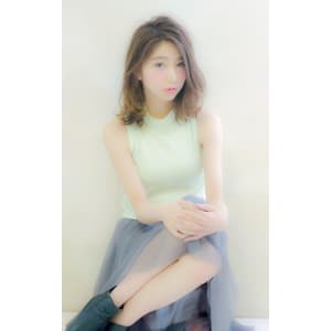 アッシュベージュワンカールロブ【N-249】
