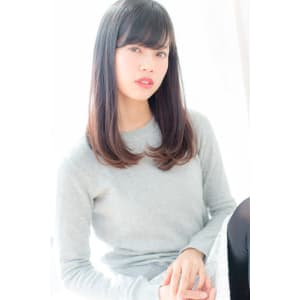 まとまりツヤ感のある大人ミディアム K-0037