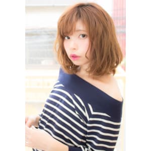 【hair coucou】ベビーバングワンカールボブ
