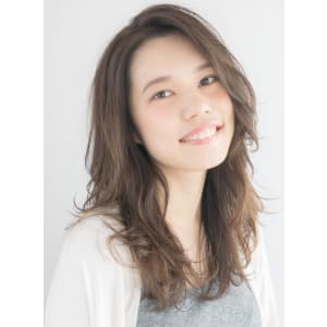 大人梨花風束感ルーズウェーブロングパーマ