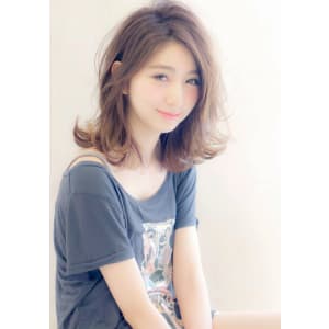 外ハネシルエットのチークバングボブ【N-441】