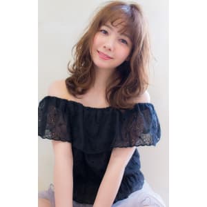 カジュアルパーマのセミディ　Tー１７１