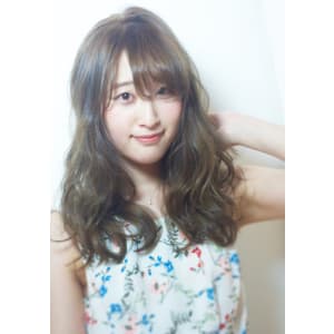 うざバングなグレージュセミディ :o30