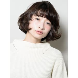 【keep hair design】アンニュイカール×ボブ