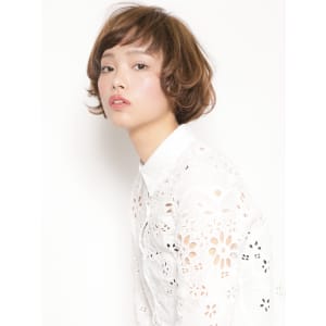 【keep hair design】フェザーボブ×斜めバング