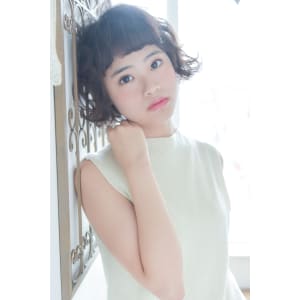 【keep hair design】ランダムカール×黒髪ボブ