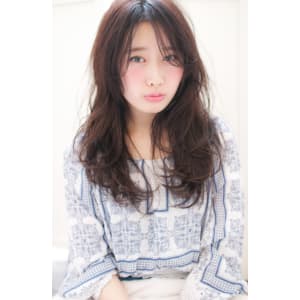 『cielbyafloat』チークバングの黒髪モテロング