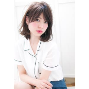 デジタルパーマで軽やかさのあるミディ【H-258】