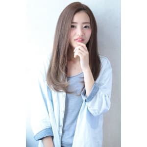 抜け感アッシュ×美髪ストレート