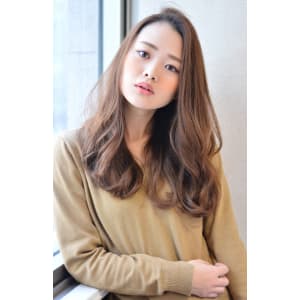 目元スッキリ！かき上げバングAラインフェミニンロング